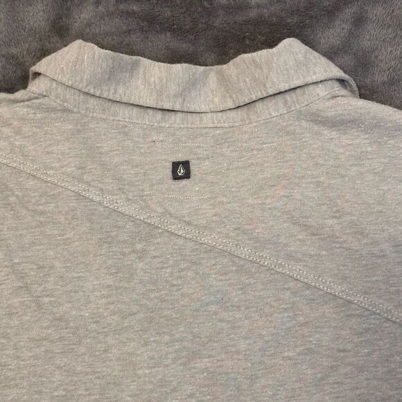 Volcom SS Polo Shirt Mens L Grey Preppy Golf Y2K Grunge Skater - Picture 6 of 9
